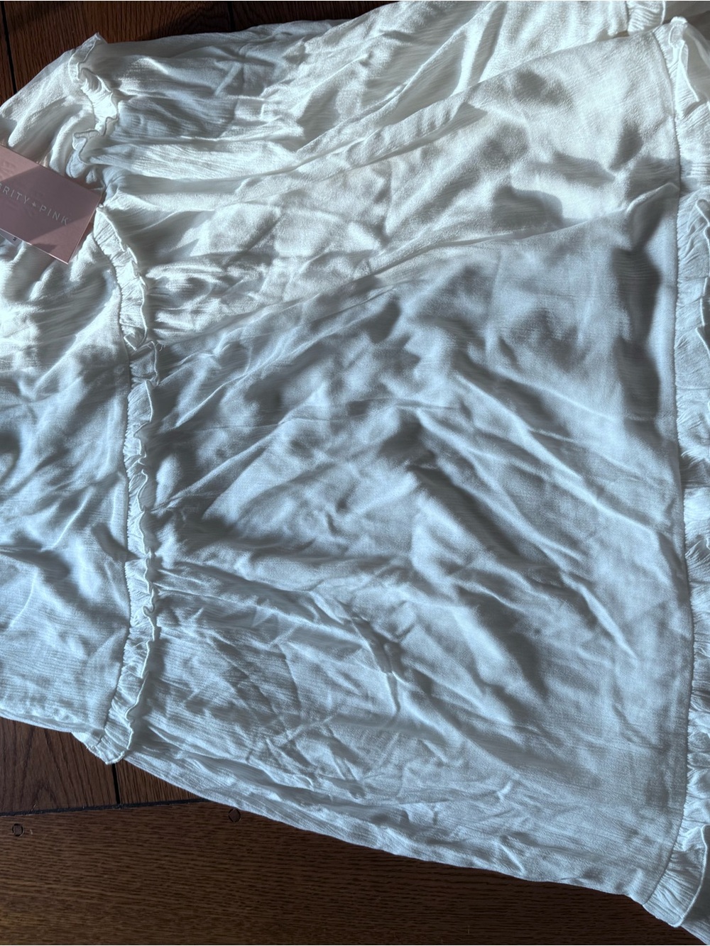 NWT  White Tiered Skirt